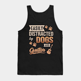 Easily Distracted By Dogs And Guitars Tank Top